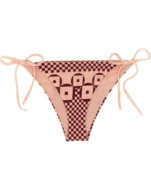 Fendi Micro Patchwork Bikini Briefs Polyamide Beachwear - Pink