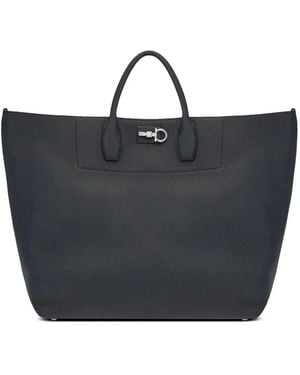 Ferragamo Gancini Studio Tote Bag - Blue