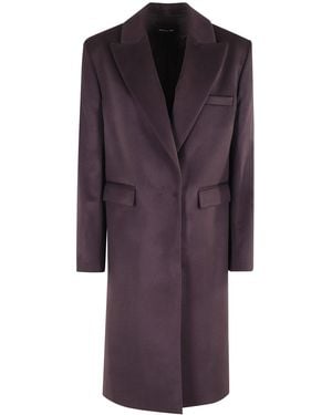 FEDERICA TOSI Cappotto Over Cashmere - Purple