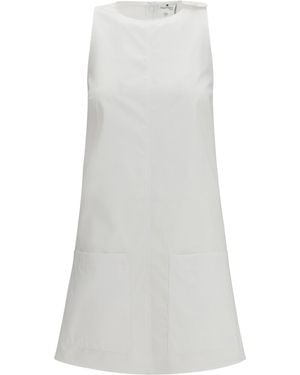 Courreges Halter Neckline Short Dress Cotton - White