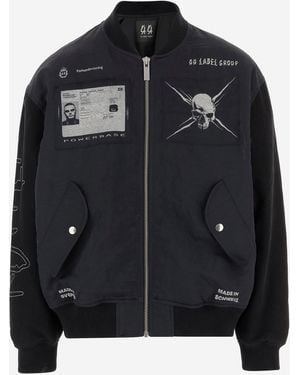 44 Label Group Bomber Jacket With Logo - Black