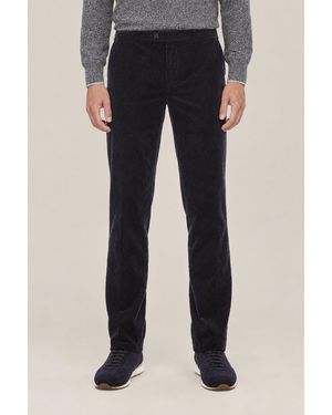 Brunello Cucinelli Cotton Corduroy Straight Leg Trousers - Black