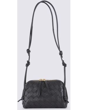 ショルダーバッグ・ポシェット BOTTEGA VENETA Bottega Veneta Jim Queen Small Shoulder Bag Bottega Veneta Jim Queen Small Black Leather Shoulder Bag