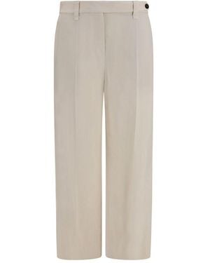 Brunello Cucinelli Beige Viscose Casual Pants - Natural