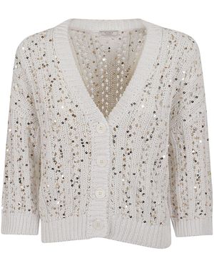 Peserico Maglia Donna Tricot Fettuccia Di Cotone Cotton - White