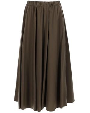 Aspesi Poplin Midi Skirt - Brown