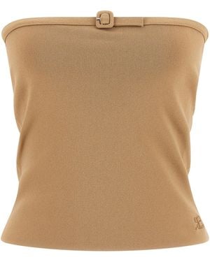 Courreges 'Buckle' Top - Natural