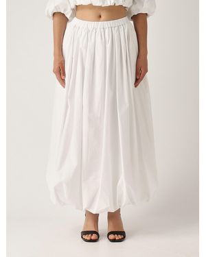 スカート PINKO Johnny cotton popeline skirt Bianco donna-abbigliamento-gonne-
