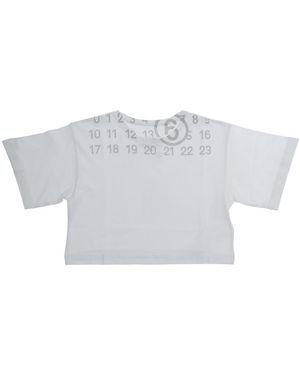 MM6 by Maison Margiela Crew Neck T-Shirt Cotton T-Shirts - White