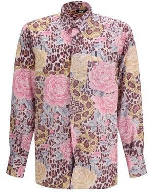 Gcds Multicolour Polyester Pattern Shirt - Pink