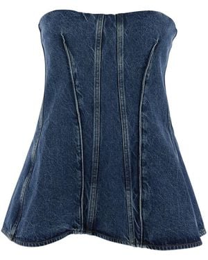 Agolde Top Lara Denim - Blue