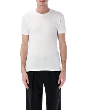 Tom Ford Short Sleeve Tee Perforated - White