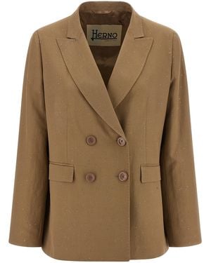 Herno Viscose Blazer - Natural