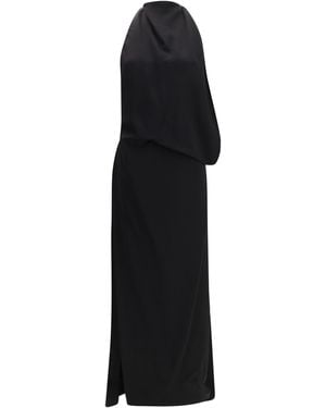 Max Mara Long Dolmen Dress Viscose - Black