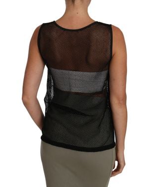 Dolce & Gabbana Mesh Transparent Blouse T-Shirt - Black