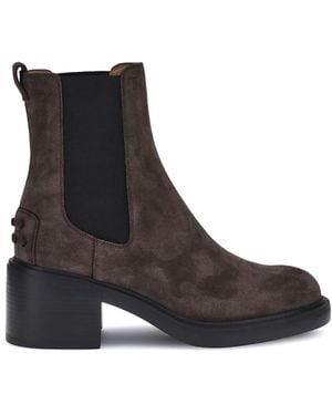 Tod's Suede Ankle Boots - Black