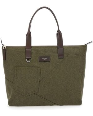 Dolce & Gabbana Adamo Shopper Bag With All-Over Print - Green