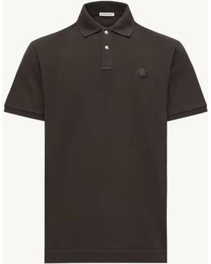 Moncler Moncler Logo-Embroidered Piqué Polo Shirt - Black