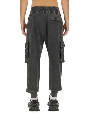 Dolce & Gabbana Jogging Pants With Logo Cotton Track - Gray
