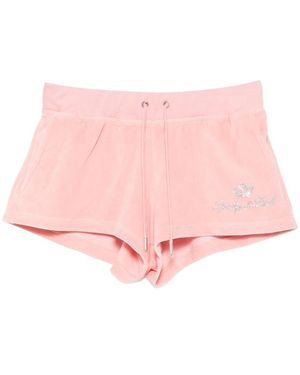 Sporty & Rich X Juicy Couture Crystal-Embellished Drawstring Shorts - Pink