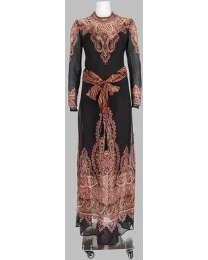 Zimmermann Ascent Paisley Print Dress Linen Silk - Multicolour