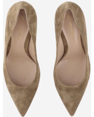 Gianvito Rossi Court Shoes Suede Leather - Natural
