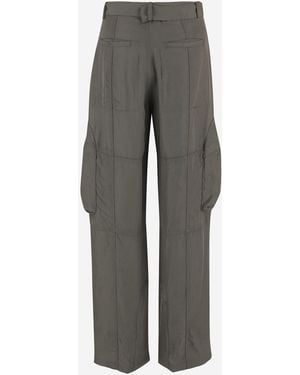 Frankie Shop Pants Multipocket Acetate Pants - Gray