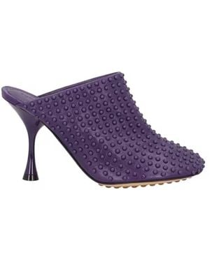 Bottega Veneta 90Mm Dot Mules - Purple