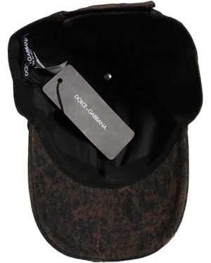 Dolce & Gabbana Cotton Distressed Baseball Cap Hat - Black