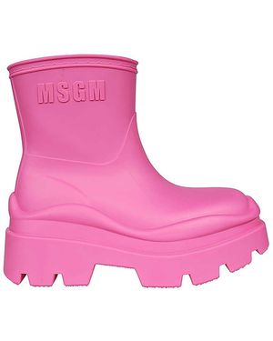 MSGM Rubber Rain Boots - Pink