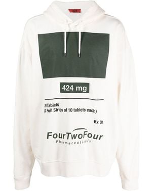 Fourtwofour On Fairfax Oversized Cotton Hoodie - Gray