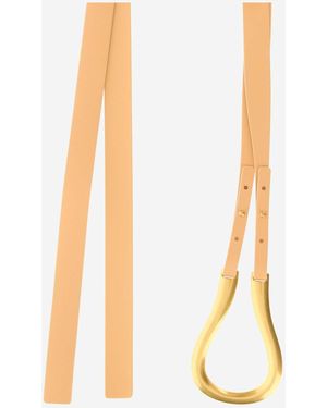 Bottega Veneta Belt French Calf Almond- Calfskin - Metallic
