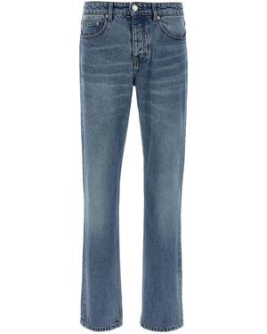 Ami Paris Cotton Straight-Leg Jeans Clothing - Blue