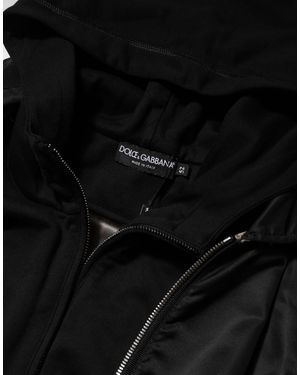Dolce & Gabbana Cotton Hooded Full Zip Bomber Jacket Co+Pa Clothing - Black