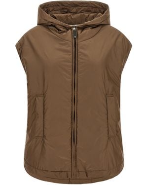 Max Mara Polyester Sleeveless Jacket Clothing - Brown