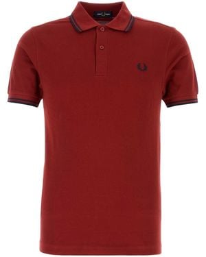 Fred Perry Piquet Polo Shirt - Red