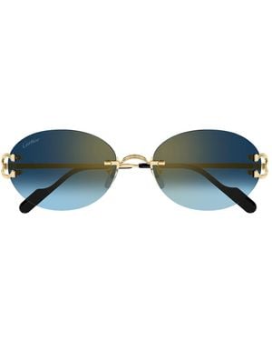 Cartier Cartier Ct0551S Décor C Classique 002 Sunglasses - Blue