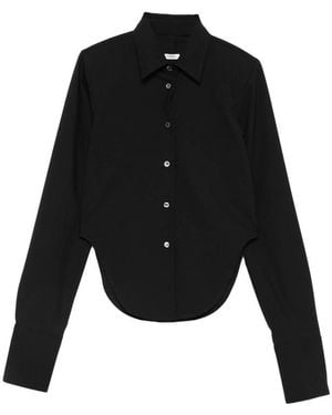Covert Curved-Hem Shirt - Black
