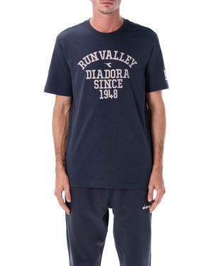 Diadora Diadora Run Valley Printed T-Shirt - Blue