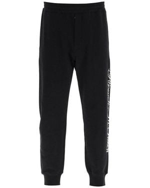 McQueen Cotton Joggers (Workout Pants) - Black