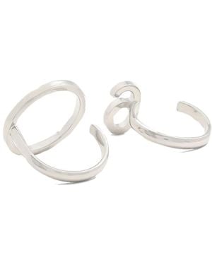 Maison Margiela 6 Logo Set Of 2 Rings - White