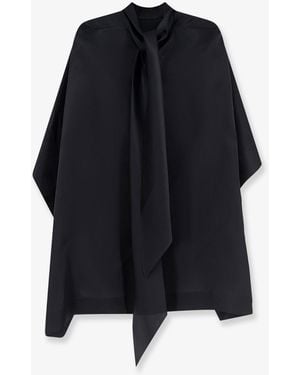 Alberta Ferretti Silk Cape - Blue