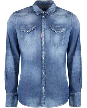 DSquared² Western Style Denim Shirt - Blue