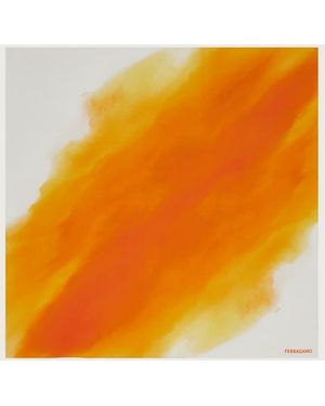 Ferragamo Silk Square Scarf Accessories & Slg - Orange
