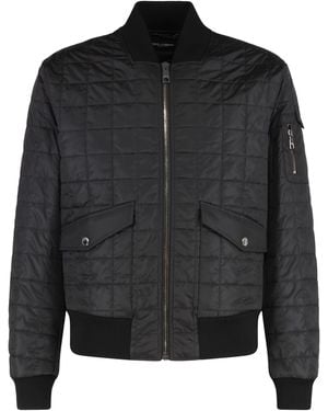 Dolce & Gabbana Padded Bomber Jacket Polyamide - Black