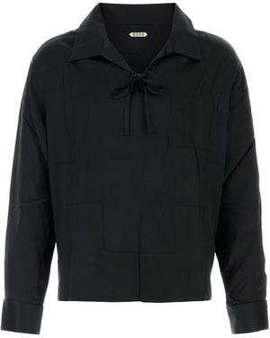 Bode Satin Maze Shirt - Black