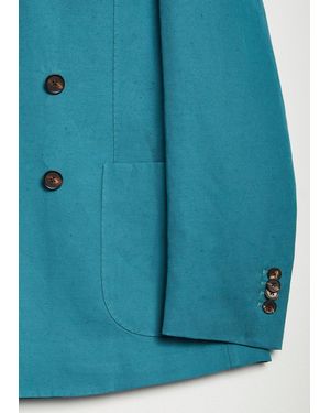 Doppiaa Aaradeo Double Breasted Jacket Coats - Blue