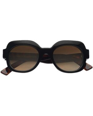 Emmanuelle Khanh Satin Bio-Naylon Sunglasses - Black