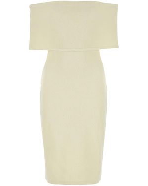 Bottega Veneta Crema Tech Nylon Dress - White