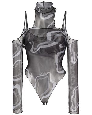 Julfer Bodysuit Polyester: 95. Bodysuits - Gray